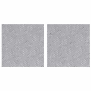 vidaXL Ezüst Alumínium Rácsos Lemezek 30x30 cm, 2 darabos szett - Lépcsőszőnyeg