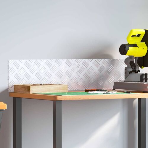 vidaXL Rácsos lemezek 2 pcs Ezüst 50 x 20 cm Alumínium 142792372