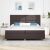 vidaXL Boxrugós ágy fejtámlával Sötét Barna 200 x 200 cm szövet 164728959