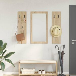 vidaXL Fali Kabáthorog tárolóval sonoma tölgy 96 x 1.5 x 90 cm Faanyag 142794739 - Előszoba bútor