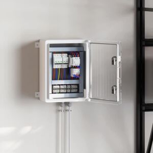 vidaXL Vezérlőszekrény Szürke 30 x 19.5 x 40 cm ABS Műanyag 142796084 - Villanyszerelés