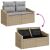 vidaXL Kerti Kanapé Szett párnával 10 pcs Beige és Világosszürke 142864210