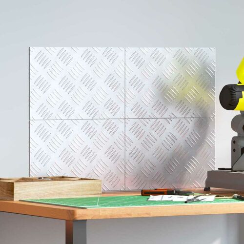 vidaXL Rácsos lemezek 4 pcs Ezüst 30 x 20 cm Alumínium 142887261