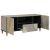 vidaXL TV szekrény Szürke és Arany 105 x 33.5 x 46 cm Tömör mangófa 142910672