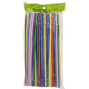 Szívószál, 100 db/csomag, műanyag, színes, hajlítható 142922246 - Szívószál