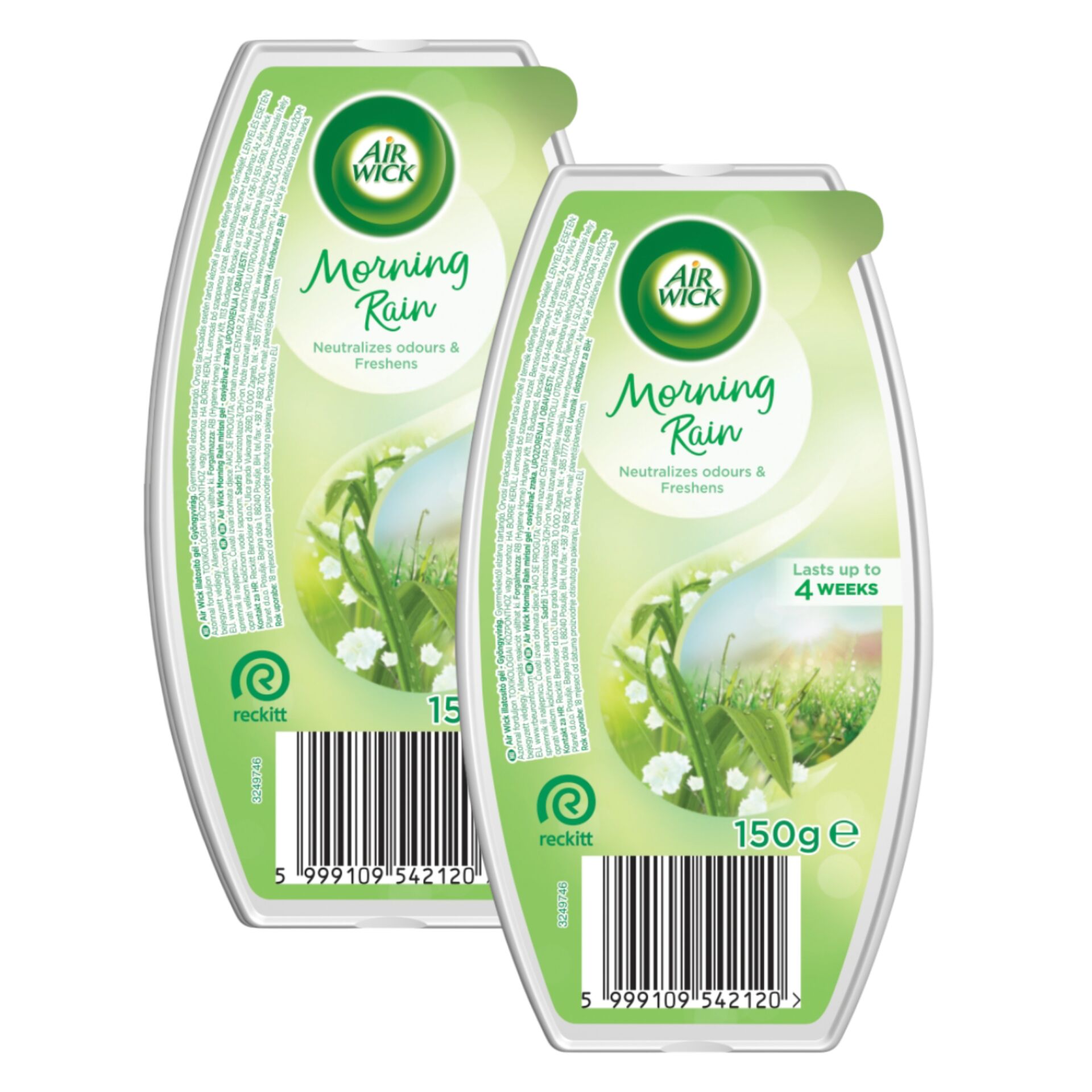E-shop Air Wick Morning Rain Lily of the Valley Parfumovací gél 2x150g