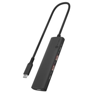 ICY BOX IB-HUB1437-CPD Vezetékes USB 3.2 Gen 2 (3.1 Gen 2) Type-C Fekete