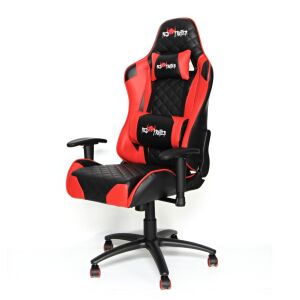 Red Fighter C1, Műbőr + PVC, 131 cm, Max. 150 kg, Állítható háttámla, Derék és fejtámasz, Fekete-Piros, Gamer szék