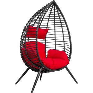 CANOONA kosárfotel - fekete-piros 142926395 - Kerti fotel & Szék