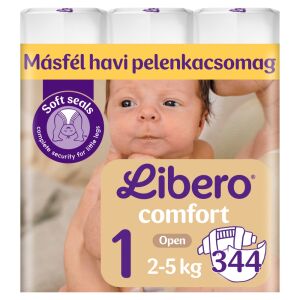 Libero Comfort Newborn Пелени Размер 1, пакет от 344 броя за бебета 2-5 кг - Libero
