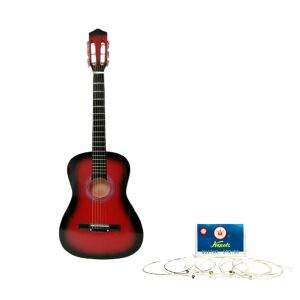 Klasszikus fa gitár 4/4, húrkészlettel, 95 cm, piros 142926576 - Hangszer