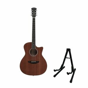Univerzálna skladacia sada stojanov a 4/4 drevená klasická gitara, 95 cm, hnedá 142926620 - Hudobné nástroje