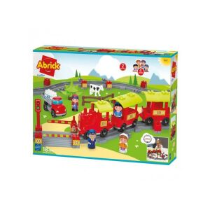 Abrick: Set locomotivă cu aburi cu figurine 142926802 - Tren, element feroviar, autostradă