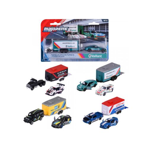 Majorette: Racing Deluxe kisautó utánfutóval többféle változatban 1db - Simba Toys