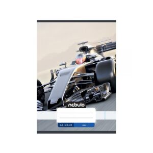 Nebulo: Tűzött versenyautós mintás sima füzet 20-32 A/5 142927300 - Nebulo