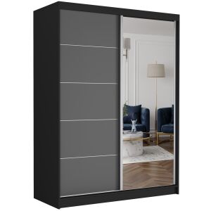 Gardróbszekrény Rivano I. 150x200x60cm fekete - antracit