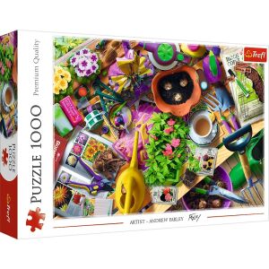 Trefl 1000 darabos puzzle Andrew Farley 'Kertrendezés' műalkotásával. Kihívást jelentő és gyönyörű kirakós felnőtteknek és gyerekeknek. - Puzzle & Kirakó