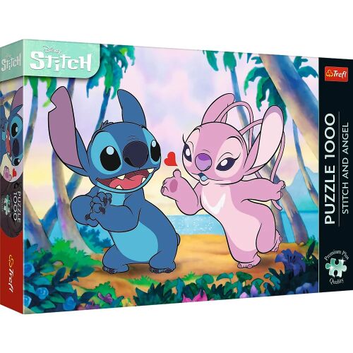 Trefl 1000 darabos prémium puzzle Disney Lilo, Stitch és Angel a tengerparton - Puzzle és kirakó