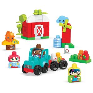 MEGA BLOKS Grow & Protect Farm építőkészlet traktorral, pajtával, szélmalommal és 3 karakterrel - Mega Bloks
