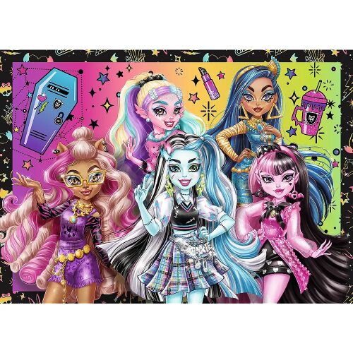 Monster High puzzle Frankie Stein és barátaival