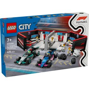 LEGO CITY F1 GARÁZS ÉS MERCEDES-AMG ÉS ALPINE AUTÓK 60444