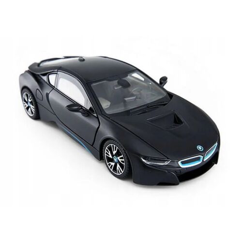 Fém BMW i8 modellautó, fekete, 1:24 méretarány