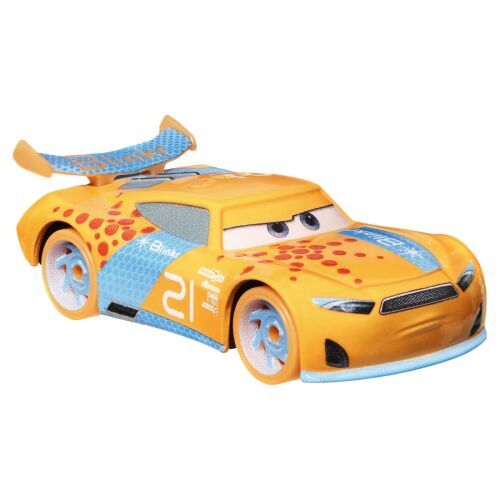 Disney Pixar Cars Glow Racers Laney Kovové autíčko 1:55 mierka