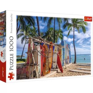 Trefl 1000 darabos puzzle: Waikiki Beach szörfdeszkák - Puzzle & Kirakó
