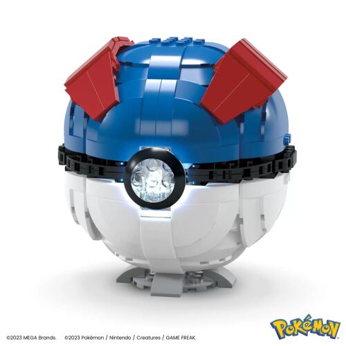 MEGA Construx Pokemon Jumbo Great Ball építőkészlet, összeszerelve és kiállítva - Játék