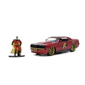 JADA BATMAN SZETT ROBIN FIGURA ÉS CHEVROLET CAMARO 1967 FÉM AUTÓ 1:32 MÉRETARÁNY