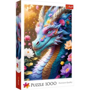 Trefl 1000 darabos puzzle színes virágos sárkánnyal - Puzzle & Kirakó