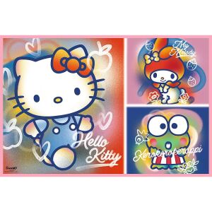 Trefl Hello Kitty és barátai 2x200 darabos puzzle kép - Puzzle & Kirakó