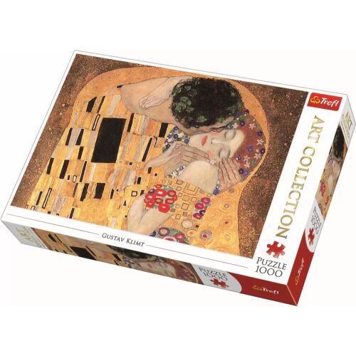 Trefl 1000 darabos puzzle Gustav Klimt 'A csók' műalkotásával. Művészeti kollekció puzzle felnőtteknek és gyerekeknek. - Puzzle és kirakó