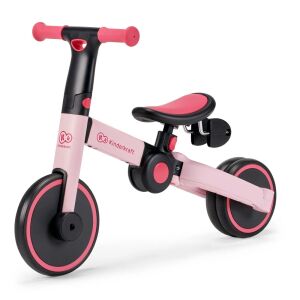 KINDERKRAFT 4TRIKE FÜGGŐBICI / TRICIKLI, CUKORKÁS RÓZSASZÍN