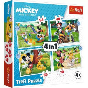 TREFL PUZZLE 4 az 1-ben MICKEY EGÉR KÜLÖNLEGES NAP
