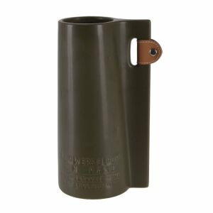 Dolomitvase, dunkelgrünes Finish, 13x10,5x24 cm 142939267 - Innenarchitektur