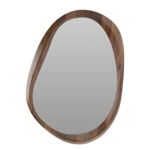 Organické zrkadlo s rámom z mangového dreva, hnedé, asymetrický dizajn, 38x55 cm 142939280 - Zrkadlá