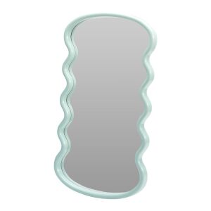 Dekoratívne zrkadlo s vlnitým rámom, pastelovo zelená farba, 55x30x25 cm 142939303 - Zrkadlá