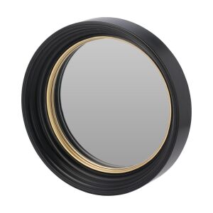 Dekorativer Spiegel, mit schwarzem Rahmen und goldenen Details, 40,5 cm 142939317 - Spiegel
