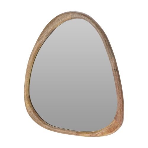 Lustro dekoracyjne z drewna mango, 53x60 cm, kolor naturalny 142939320