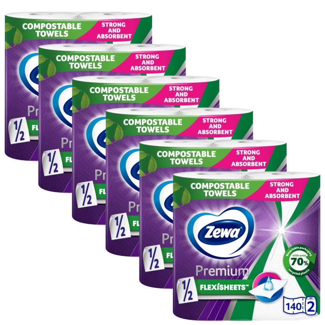 E-shop Zewa Premium Flexisheets 2-vrstvové papierové uteráky 6x2 rolky