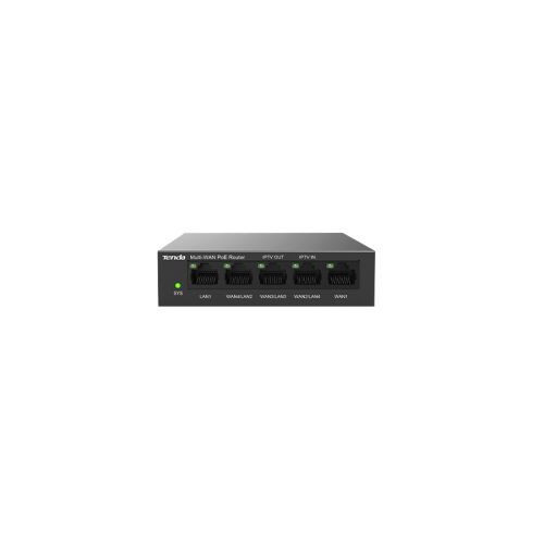 Tenda G0-5G-PoE 5 Router widok z przodu, Multi-WAN PoE Router z portami