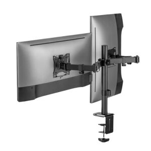 Stojan na stôl pre dva monitory pre obrazovky 17-32 palcov - Držiaky a stojany na monitor