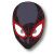 Pókember Miles Morales maszk, fekete és piros hálós design