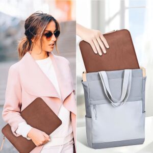 Laptop táska, 13 - 14" készülékhez, TP Fleece, barna