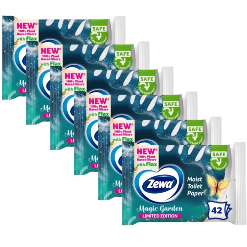 Zewa Magic Garden Nedves Toalettpapír, Limitált Kiadás, 6 csomag 42 lappal