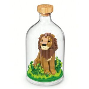 Set de Construit in Sticla, KipHome, 728 Piese, din Plastic, +14 Ani, 10 x 19.6 cm, Model Leu, Multicolor