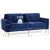 Vasagle Sofa, 3-Sitzer, Samt/Holz/Metall, Dunkelblau/Gold, 78 x 88 x 183 cm 142944803