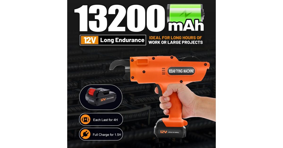 AOKBON Noodstarthulp, 1200 A, 13200 mAh, auto-accu voor motor, 12 V, waterdicht, diesel 5,0 l en benzine 6,0 l, led-zaklamp met type C en USB- aansluiting, snel opladen