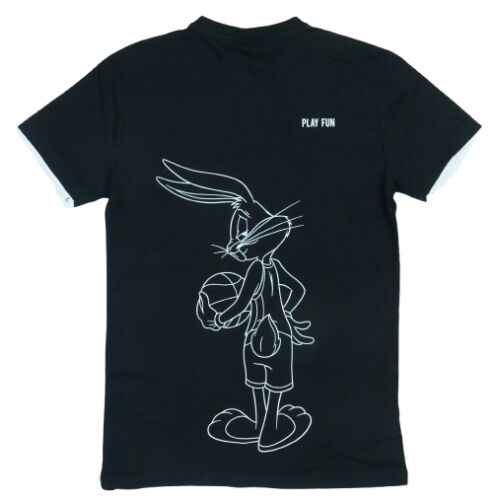 Space Jam Bugs Bunny kosárlabda grafikás fekete póló - Gyerek póló